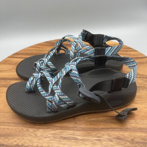 Chaco Z/Cloud X2 Sandals Womens 8 Blue Strappy Sport Sandals Walking Outdoor - Picture 3 of 8